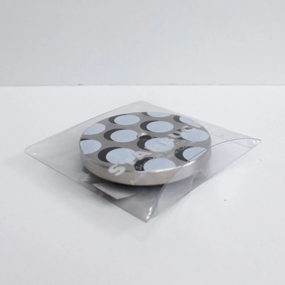 Starbucks Silver with White Polka Dot Stainless Steel Cold-to-Go Lid